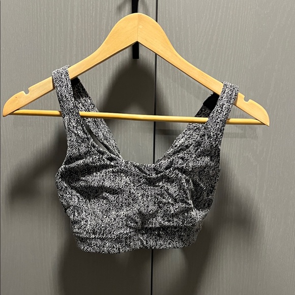 Gray Textured Crop Top - Picture 1 of 3